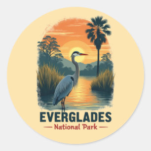 Everglades nationalpark Vintage Runt Klistermärke