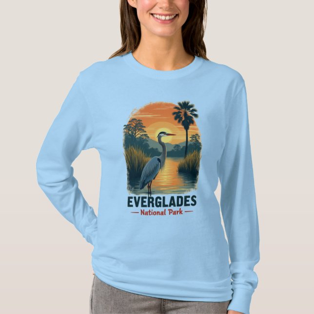 Everglades nationalpark Vintage T Shirt (Framsida)