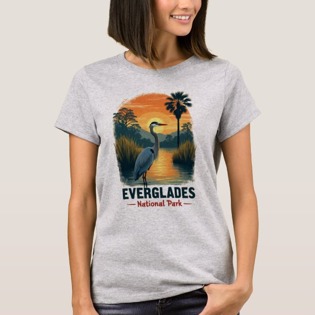 Everglades nationalpark Vintage T Shirt (Framsida)