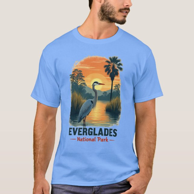 Everglades nationalpark Vintage T Shirt (Framsida)