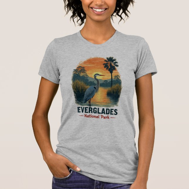 Everglades nationalpark Vintage T Shirt (Framsida)