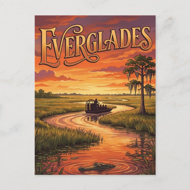 Everglades nationalpark vykort (Framsida)