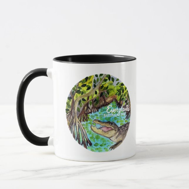 Everglades nationalpark Watercolor Art Mugg (Vänster)
