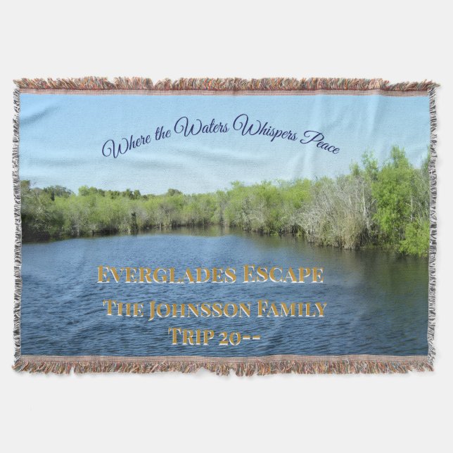Everglades Vattenlandskap Äventyr Filt (Framsidan)