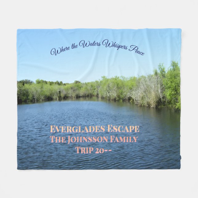 Everglades Vattenscen Fleecefilt (Framsidan (Horisontell))