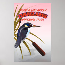Everglades vintage resemålningaffisch. poster