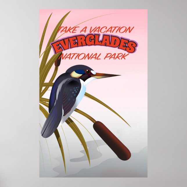 Everglades vintage resemålningaffisch. poster (Framsidan)
