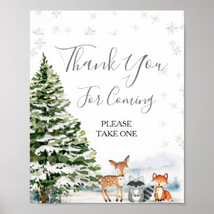 Evergreen Animal Winter Onederland Tack Poster