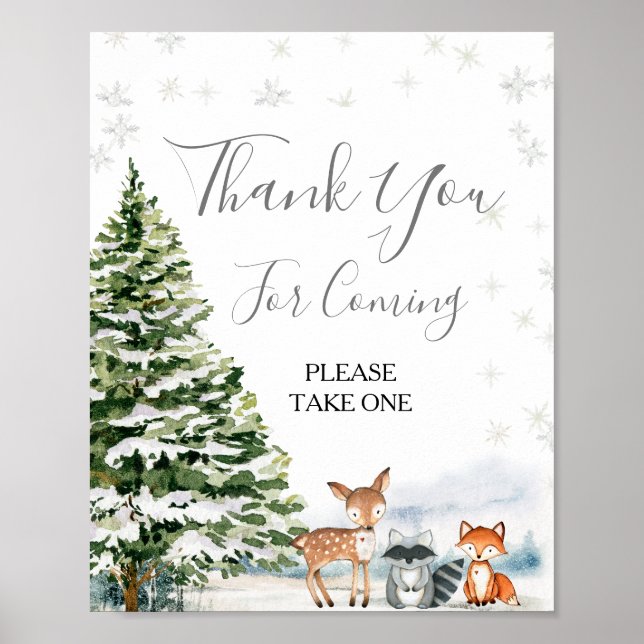 Evergreen Animal Winter Onederland Tack Poster (Framsidan)