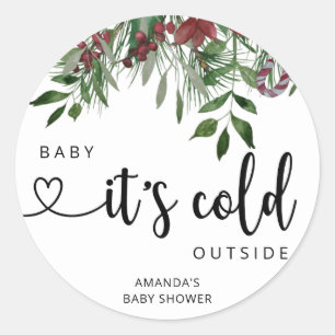 Evergreen Baby är det kall utanför Runt Klistermärke