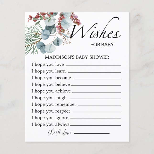 Evergreen baby är kallet utanför önskemål för baby (Framsida)