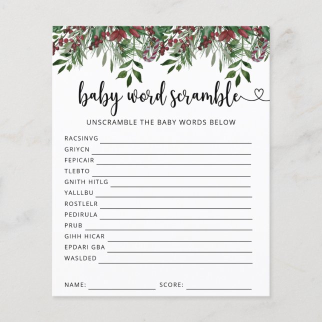 Evergreen Baby ord-lerspel (Framsida)