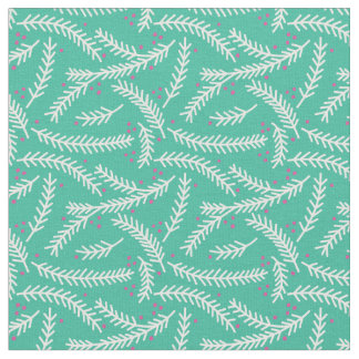 Evergreen Berry Patterned Fabric (Emerald) Tyg