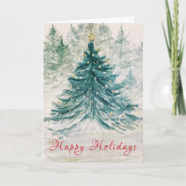 Evergreen Bright Helgdag Card Kort