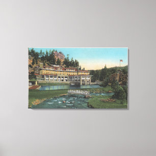 Evergreen CO - Troutdale hotell, björnbäck Canvastryck