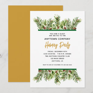 Evergreen Corporate Helgdag jul Party Inbjudningar