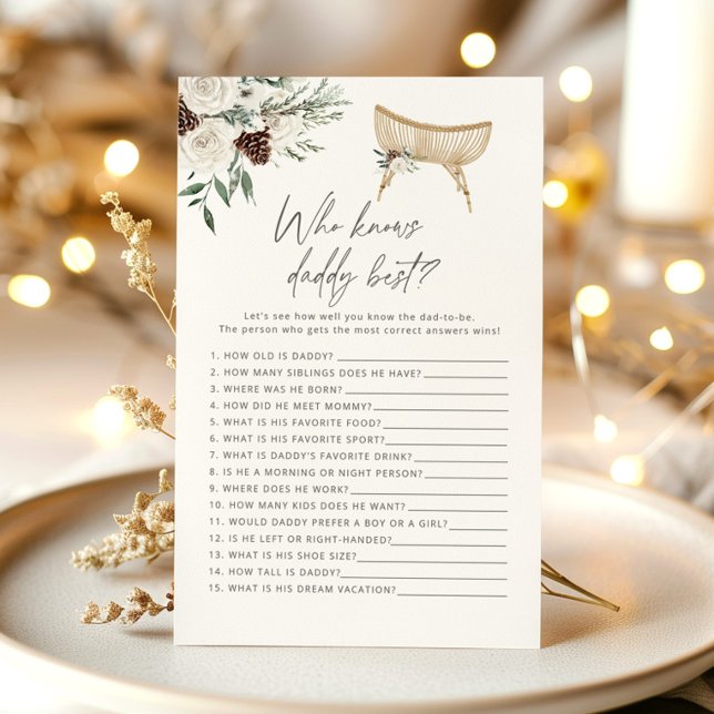 Evergreen-daghem Vem vet pappa bästa babydusch (Skapare uppladdad)