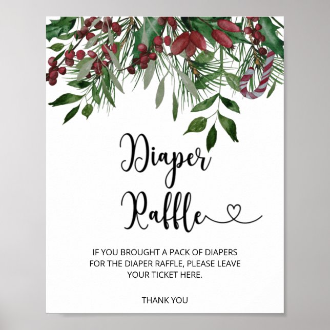 Evergreen diaper raffle poster (Framsidan)