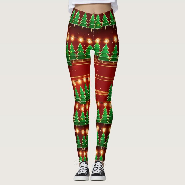"Evergreen Elegance Leggings" Leggings (Framsida)