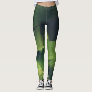 Evergreen Elegance Minimalist Nature Inspired Leggings