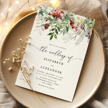 Evergreen elegant vinterbröllop