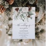 Evergreen elegant vinterbröllop inbjudningar<br><div class="desc">Matchningsartiklar för vinterbröllop vid varje grön elegant finns tillgängliga.</div>