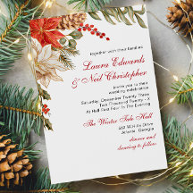 Evergreen Flowers Winter Wedding