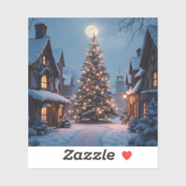 Evergreen Glow - Square Vinyl Sticker Klistermärken