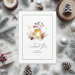 Evergreen Gräs och Holly Winter Wedding Tack Kort<br><div class="desc">Jag vill tacka dig för det här vackra designade tackkortet, som innehåller en charmerande blandning av evergreen gräs, grisen och vattenfärgen holly med röda bär. Perfekten för vintern och helgdag fångar detta kort det centrala i ett skogar i firande. Med sin elegant, fantastiska design lägger den till ett hjärtskärpt och...</div>