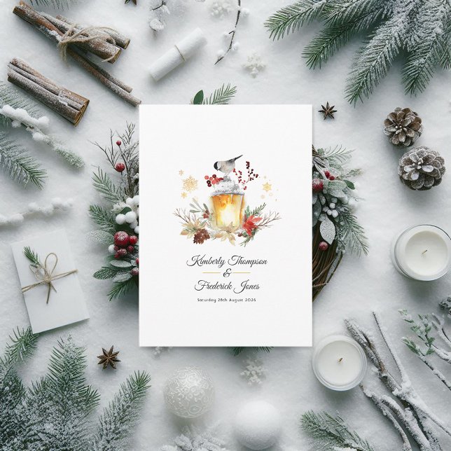 Evergreen Gräs och Spruce Winter Wedding Charm Program (Evergreen Pine and Spruce Winter Wedding Charm Program)