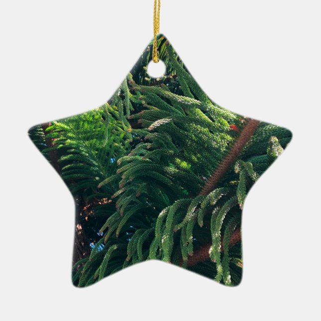 Evergreen gräs-träd conifer julgransprydnad keramik (Framsidan)