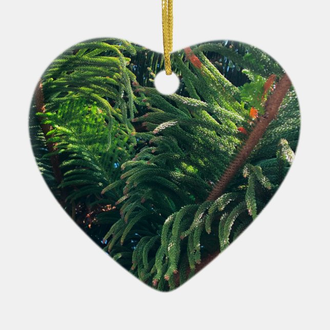 Evergreen gräs-träd conifer julgransprydnad keramik (Framsidan)