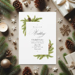 Evergreen Gräs Winter Wonderland Bröllop QR-kod Inbjudningar<br><div class="desc">Inbjudan dina gäster till ett magiskt vinterbröllop med den här eleganten som innehåller lush-skogsmogenery, inklusive gräs, skarpsill och gräs-koner med vattenfärg. Perfekt till jul eller helgdag-temat bröllop, den här designen fångar skönheten i en förändrad vinterskog. Den naturliga gröna energin ger en tidlös och rustik beröring och skapar den idealisk för...</div>