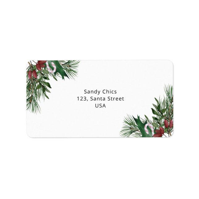 Evergreen gren adressetikett (Framsidan)