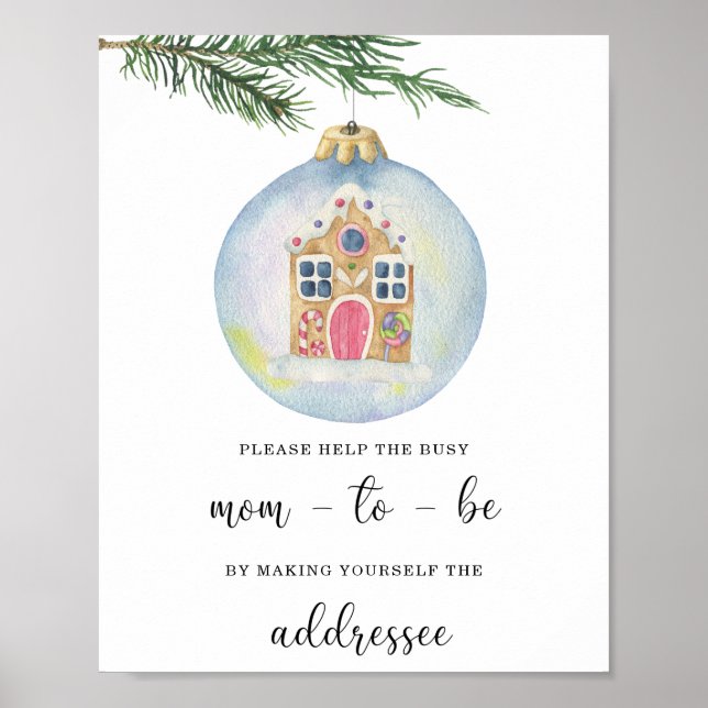 Evergreen gren - Hjälp Busy Mamma Poster (Framsidan)