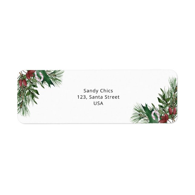 Evergreen gren returadress etikett (Framsidan)