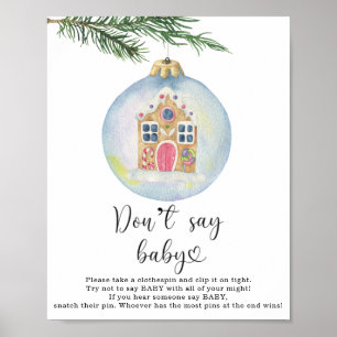 Evergreen gren - säg inte baby-spel poster