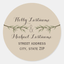 Evergreen Grenar Adress Sticker