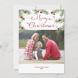 Evergreen Hälsning - julfotoport Julkort