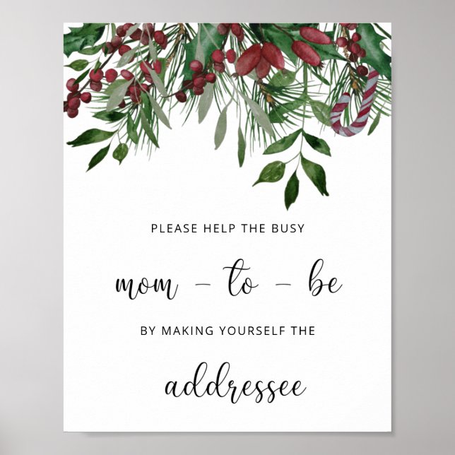 Evergreen Hjälp Busy Mamma Adress ett kuvert Poster (Framsidan)