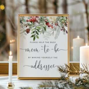 Evergreen Hjälp Busy Mamma Adress och Kuvert Poster