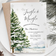 Evergreen Jingle & Mingle Winter Party-inbjudan
