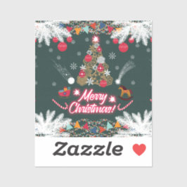 Evergreen Joy från jul Klistermärken