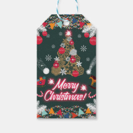 Evergreen Joy från jul Presentetikett