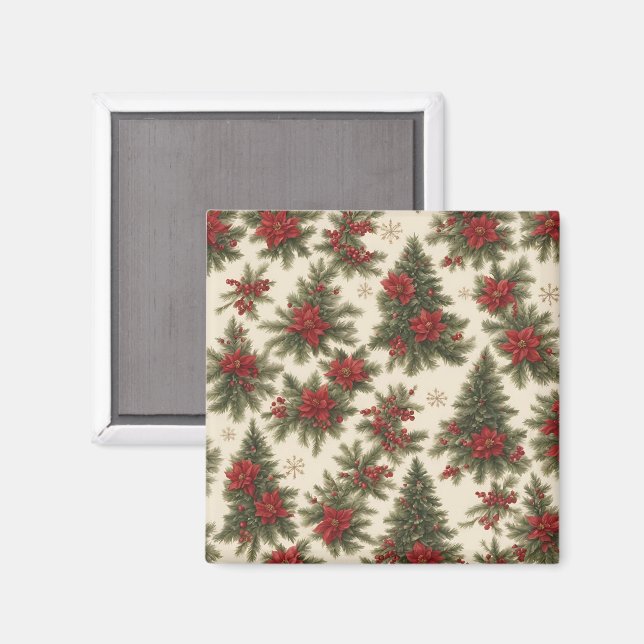 Evergreen jul Charm Magnet (Front/Back)