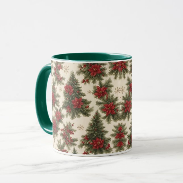 Evergreen jul Charm Mugg (Framsida vänster)