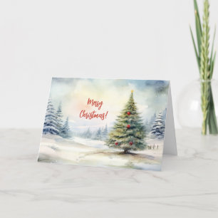 Evergreen Julgran liggande Helgdag-kort Helgkort