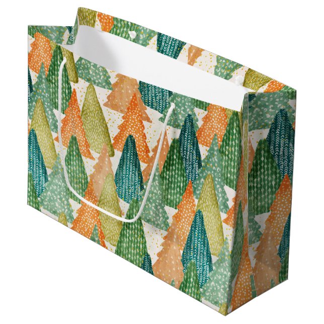 Evergreen Julgranar, färglös skog (Framsidan Vinklad)