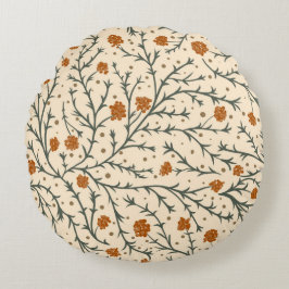 Evergreen Kisses Under the Mistletoe Rund Kudde