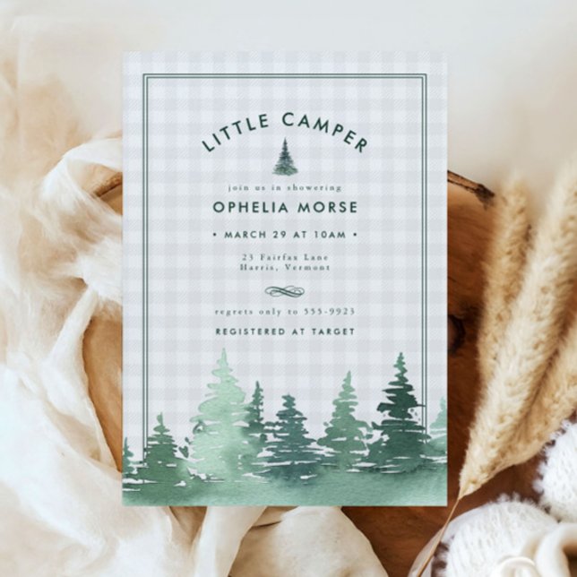Evergreen Little Camper Grått Play Baby Shower (Skapare uppladdad)